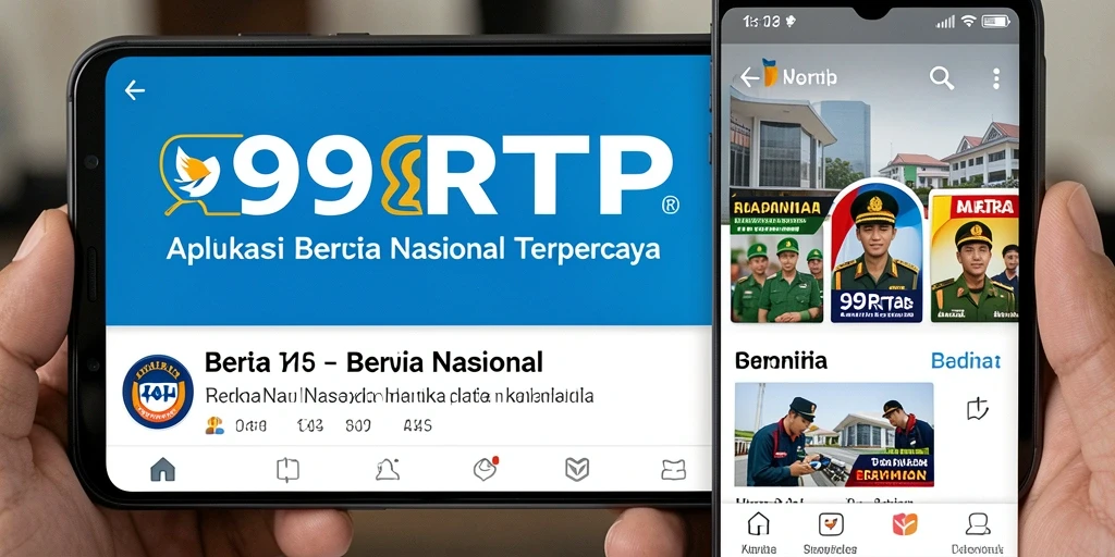 Antarmuka aplikasi 99RTP yang menampilkan berita nasional terkini.