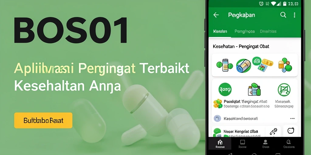 Tampilan antarmuka BOS01 yang sederhana dan fungsional untuk pengingat obat.