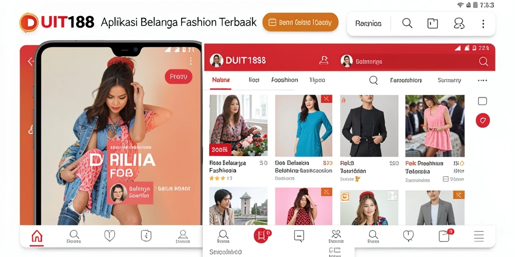 Tampilan antarmuka DUIT188 yang modern dan fungsional untuk belanja Fashion.