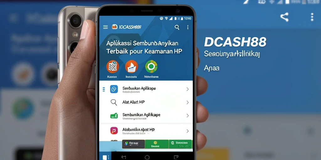 Screenshot IDCASH88 menampilkan antarmuka aplikasi Sembunyikan Aplikasi yang user-friendly.