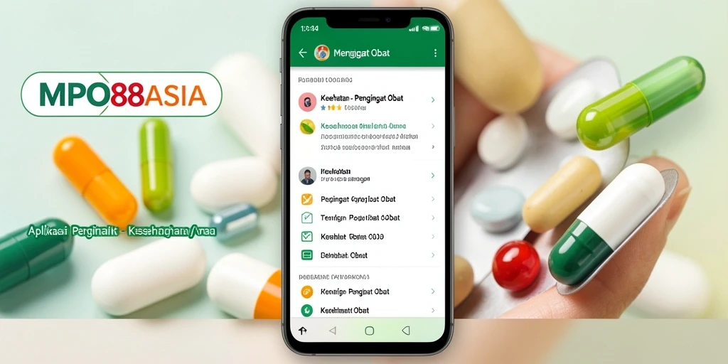 Screenshot antarmuka MPO88ASIA yang menunjukkan pengingat obat.