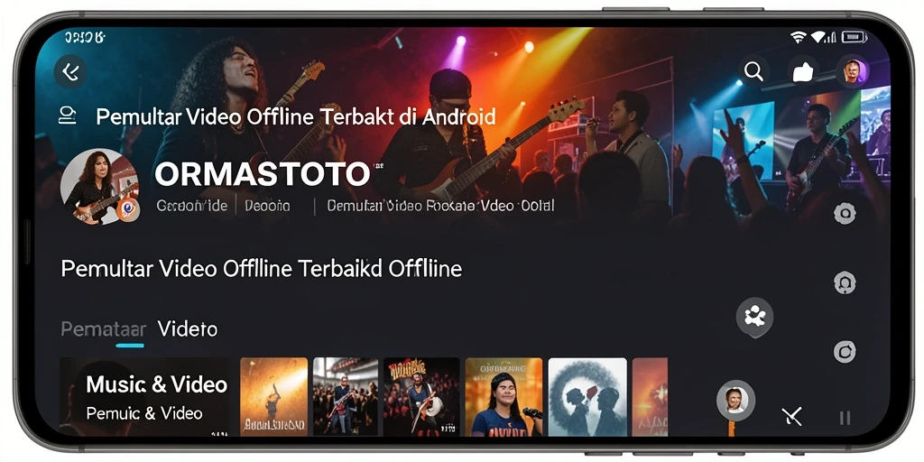 Tampilan antarmuka ORMASTOTO yang user-friendly dan fungsional untuk pemutar video offline.