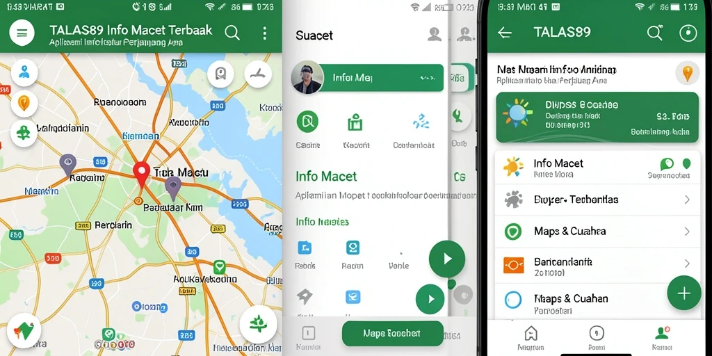 Screenshot aplikasi TALAS89 menampilkan antarmuka Info Macet yang informatif.