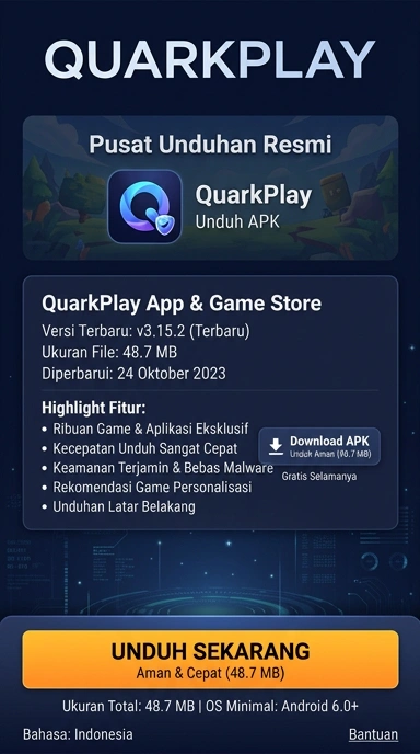 Tampilan halaman APK quarkplay